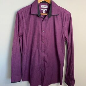 Le Chateau Tailored Fit Men's Purple Long Sleeve Button Up Shirt Size 16-16.5